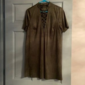 Sage green fitted dress